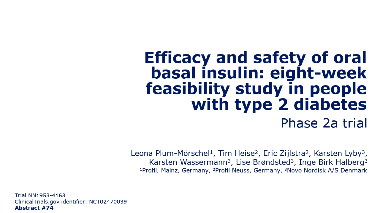 Efficacy And Safety Of Oral Basal Insulin Eight Week Feasibility